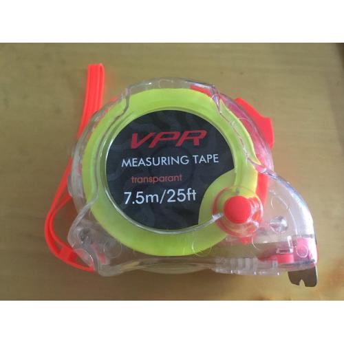  measuring tool 7.5m/25ft Stainless Steel Transparent Measuring Tape Factory