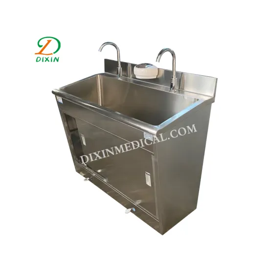 Two person stainless steel wash basin