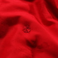 Σατέν βαμβάκι και μετάξι πάπλωμα - κόκκινο