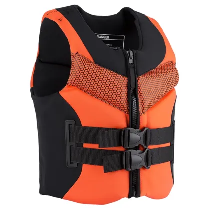Black Slim Fit Water Sports Life Jacket