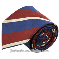 2016 latest design blue and red strip mens custom design handmade silk tie