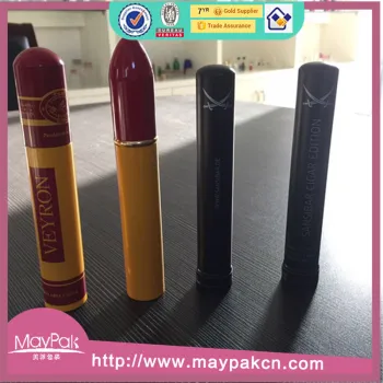 Factory aluminum cigar tube bottle ,plastic cigar tube