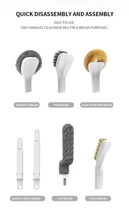 Multifuntional Scrubbing Brushes with Handles