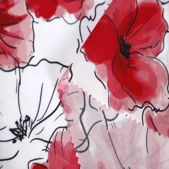 100% Cotton Digital Printing Voile Fabric for Dresses