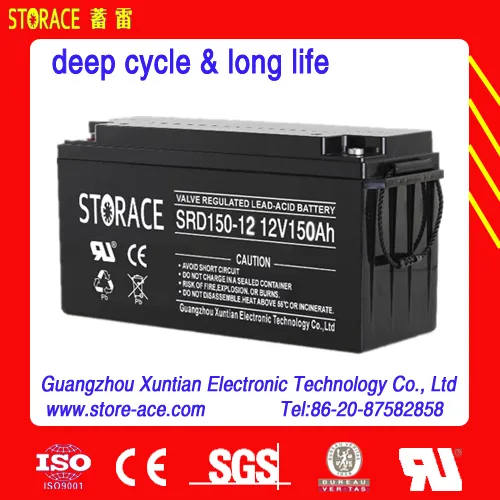 sealed lead acid deep cycle battery 12v 150ah
