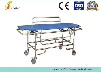 Stainless Steel Emergency Stretcher Cart Hospital Patient Transfer Stretcher Trolley (als-st009a)