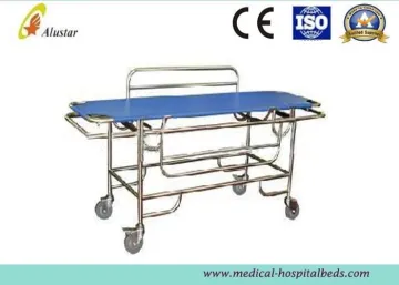 Stainless Steel Emergency Stretcher Cart Hospital Patient Transfer Stretcher Trolley (als-st009a)
