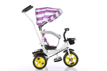 Triciclo per bambini durevole con freno e ombra