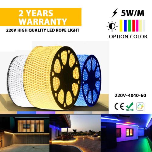 Newest High lumen 4040 60 LED Rope light