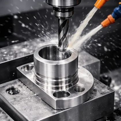 Turned milled components machine optical mounting flange
