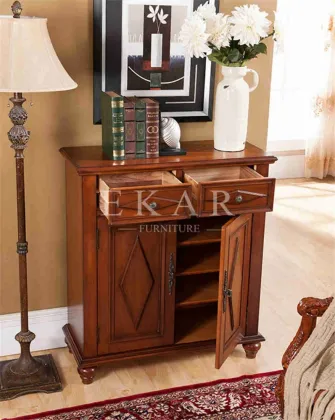 Neo Classic Furniture Wooden Shoe Shelf Wooden Furniture Shoe Cabinet