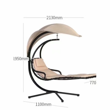 zero gravity chair indoor Outdoor Hanging Curved Steel Chaise Lounge Factory