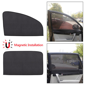 Foldable rear side window static cling car sunshade