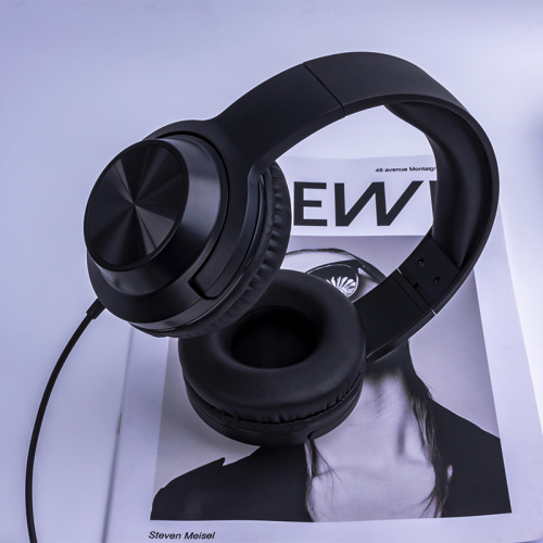 Headphone musik stereo portabel 3.5mm dengan mic