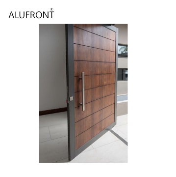 Alufront High Quality Insulated Aluminum and Timber Hinged Entrance Door - Energy Saving Design