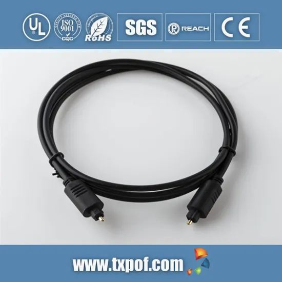 low price PMMA audio fiber cable toslink,optical toslink transmitter