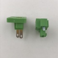 2 pinos através do conector de bloco de plug-in montado na parede