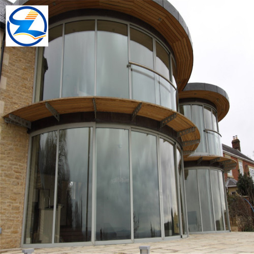 Curved tempered laminated glass bent double toughened glass