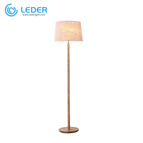 LEDER Living Room Wooden Floor Lamp