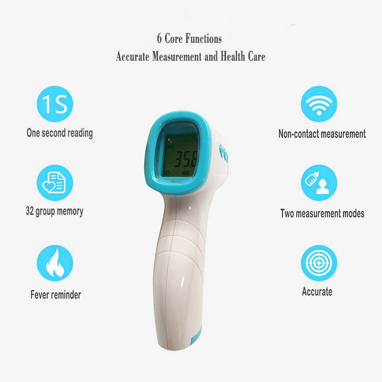 Ang Wholesale Wholesale na Hindi Makikipag-ugnay sa Infrared Forehead Thermometer