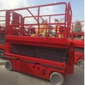 red scissor lift