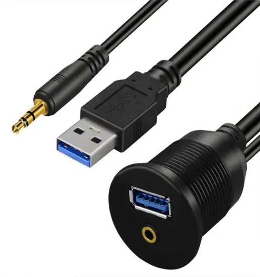 OEM Aux Extension Dash Panel Waterproof Mount Cable