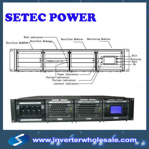 48V/110V/220VDC 100A Telecom Rectifier System with LCD Display