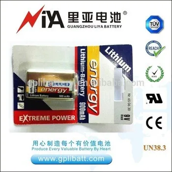 High quality CR9V 9V battery smoke detector battery primary battery