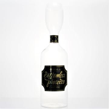 Botella prosecco sin fondo de vidrio de borosilicato alto