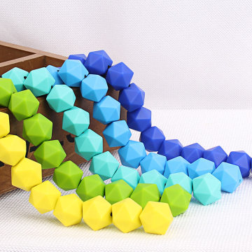 Kean Icosahedron silicone teething beads with BPA free certificate