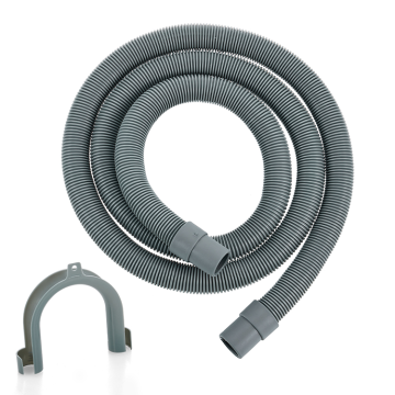 Dark Grey Flexible Hose and Telescopic Tube: Extendable Drain Pipes for Sink and Basin Waste