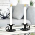 Conjunto de 2 titulares de candelabros negros simples