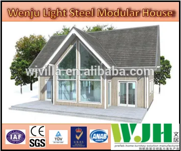 Wenju steel frame duplex prefab house villa