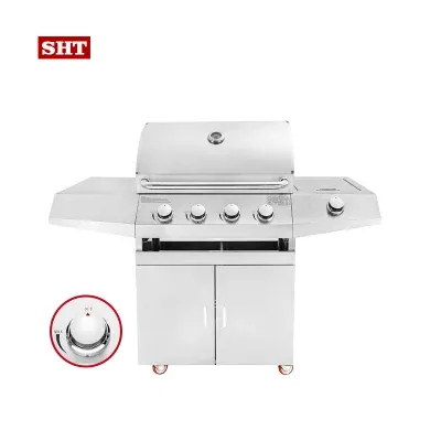 Outdoor Kitchen Gas Grill with Smoker BBQ Grill Gas Portable Barbecue Grill