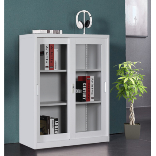 Office Furniture Metal Cupboard Glass Sliding Door Cabinets