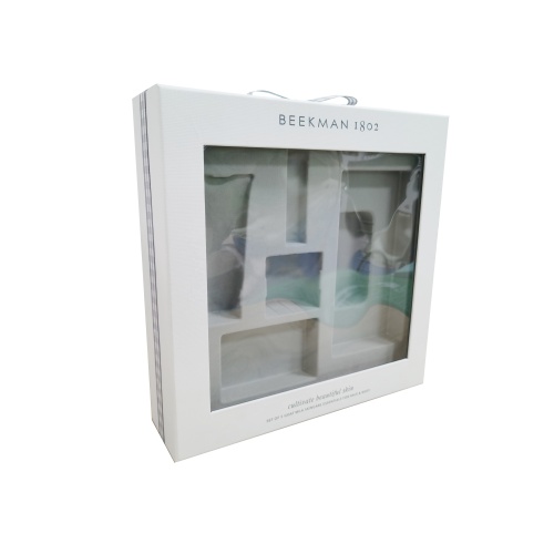 Luxury lid base skin care window box packaging