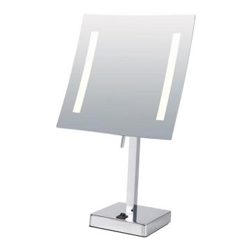 Square frameless adjustable standing mirror