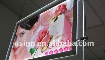 Magnetic strip transparency light box