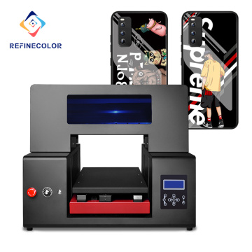 Refinecolor Factory Direct Sale High Resolution Digital Flatbed Automatic Uv Led Inkjet Printer Size a3 a2 Uv Printer