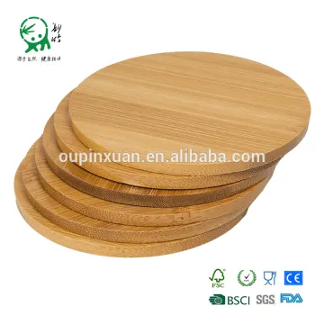 promotional ecofriendly natural bamboo coaster set