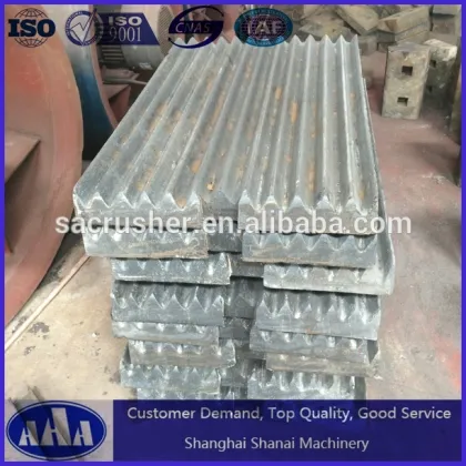 mining crusher machine parts high manganese steel crusher armor plate jaw liners casting steel Shanbao SBM jaw plate