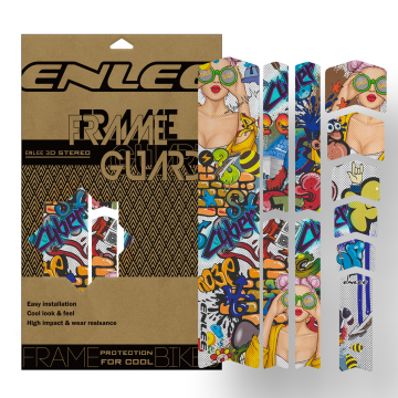 enlee 3m 도로 자전거 프레임 보호 스티커 - 산악 자전거 프레임 용 MTB 자전거 보호자 PVC