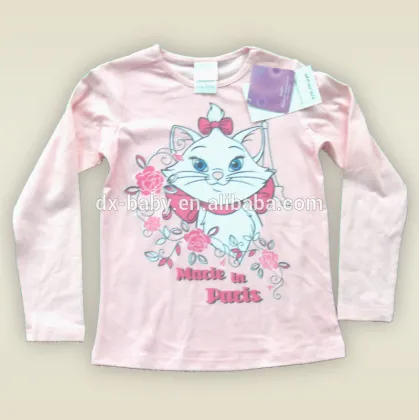 Cotton long sleeve t-shirt fancy girl long sleeve t shirt long sleeve t shirt