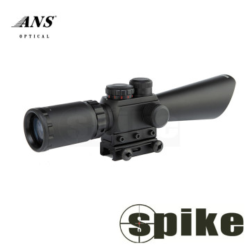 Spike 3.5-10x40mm compact hunting rifle scope/optical rifle scope with red laser pointer sight for hunting riflescopes