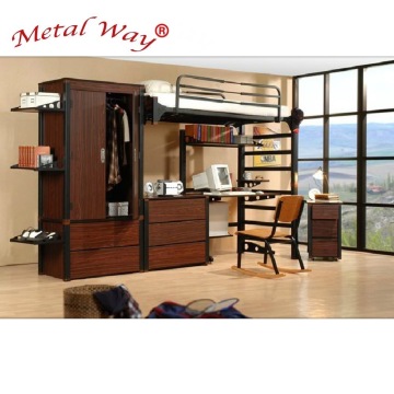 Twin Full Queen Size Loft Bed with Desk and Storage for Dorms