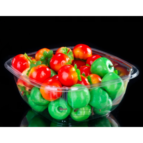 Plastic Fruit Box With Flip Lid