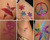 Fashion reusable self adhesive henna Glitter tattoo stencils