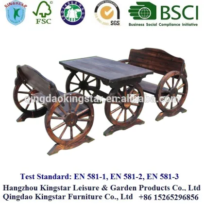 wagon wheel benches