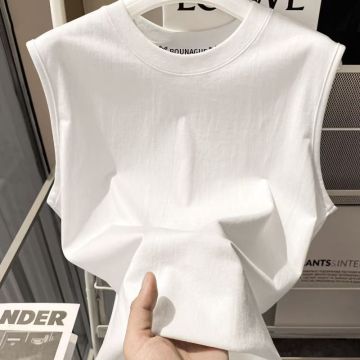 Male Modern White Waistcoat Everyday Sleeveless Vest