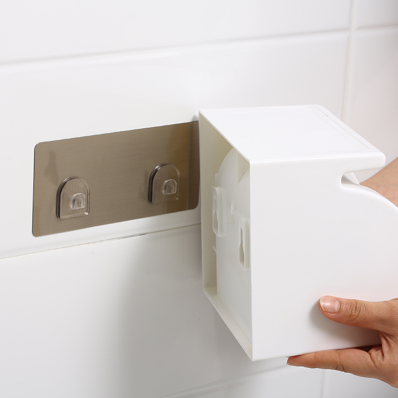 家庭用バスルーム壁掛けABS素材白いトイレットペーパーペーパーホルダー携帯電話ホルダースタンドトイレットペーパーホルダー